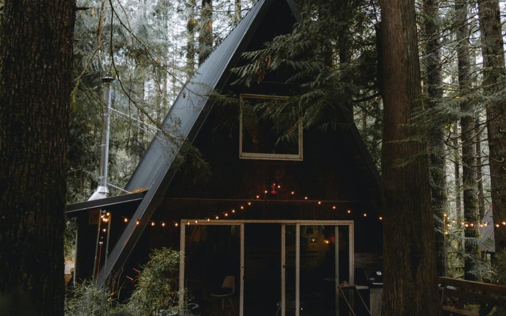 A Black Timber A-Frame Brings Mid-Century Cabin Style Back to Oregon